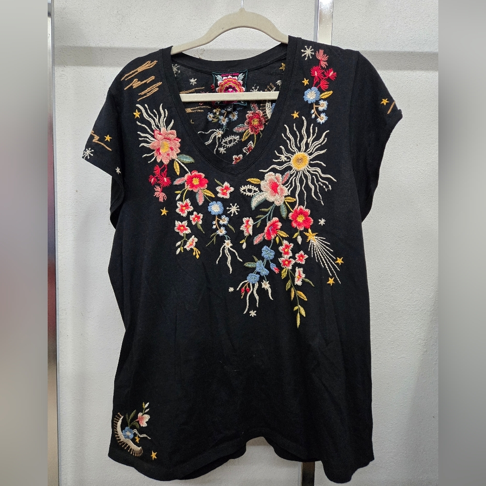 Johnny Was Nwt Lissa Flutter Top. Size Large And … - image 1